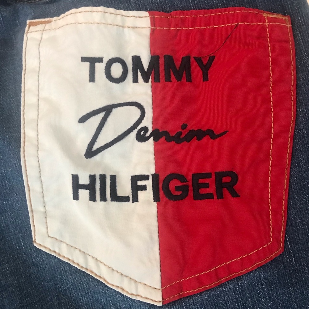Tommy Hilfiger Denim Distressed Raw Hem Skinny Jeans